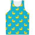 8-Bit Rubber Duck Pattern Print Men's Tank Top