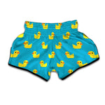 8-Bit Rubber Duck Pattern Print Muay Thai Boxing Shorts