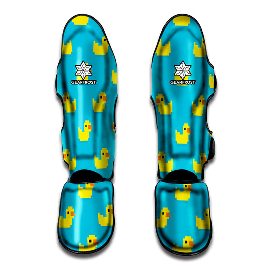 8-Bit Rubber Duck Pattern Print Muay Thai Shin Guard
