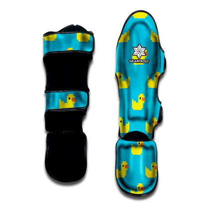 8-Bit Rubber Duck Pattern Print Muay Thai Shin Guard