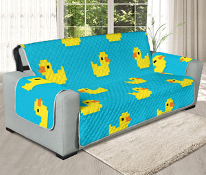 8-Bit Rubber Duck Pattern Print Oversized Sofa Protector