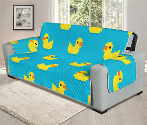 8-Bit Rubber Duck Pattern Print Oversized Sofa Protector