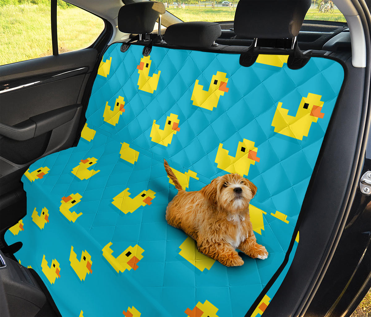 8-Bit Rubber Duck Pattern Print Pet Car Back Seat Cover