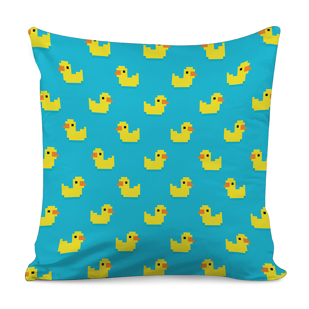 8-Bit Rubber Duck Pattern Print Pillow Cover