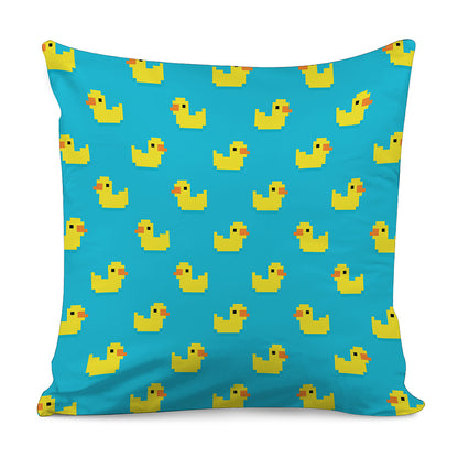 8-Bit Rubber Duck Pattern Print Pillow Cover