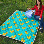 8-Bit Rubber Duck Pattern Print Quilt