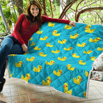 8-Bit Rubber Duck Pattern Print Quilt