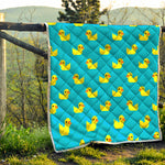 8-Bit Rubber Duck Pattern Print Quilt