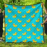 8-Bit Rubber Duck Pattern Print Quilt