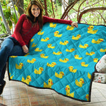 8-Bit Rubber Duck Pattern Print Quilt