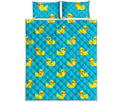 8-Bit Rubber Duck Pattern Print Quilt Bed Set