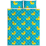 8-Bit Rubber Duck Pattern Print Quilt Bed Set