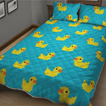 8-Bit Rubber Duck Pattern Print Quilt Bed Set