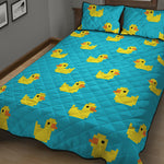 8-Bit Rubber Duck Pattern Print Quilt Bed Set