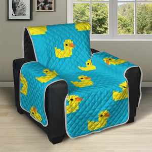 8-Bit Rubber Duck Pattern Print Recliner Protector