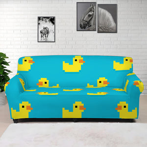 8-Bit Rubber Duck Pattern Print Sofa Cover