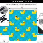 8-Bit Rubber Duck Pattern Print Sofa Protector