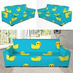 8-Bit Rubber Duck Pattern Print Sofa Slipcover