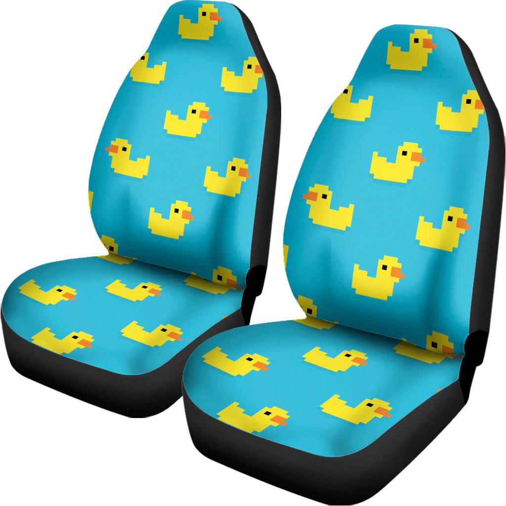 8-Bit Rubber Duck Pattern Print Universal Fit Car Seat Covers