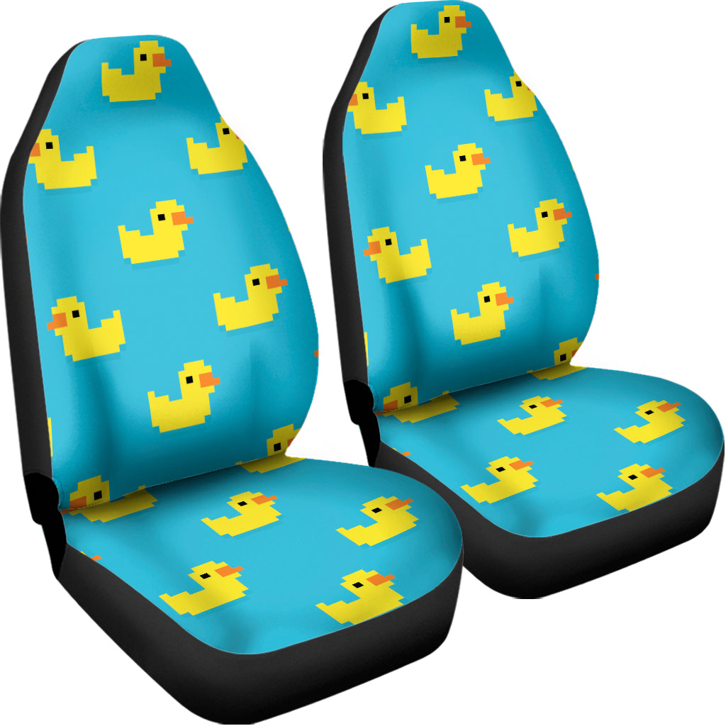 8-Bit Rubber Duck Pattern Print Universal Fit Car Seat Covers