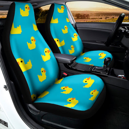 8-Bit Rubber Duck Pattern Print Universal Fit Car Seat Covers