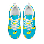 8-Bit Rubber Duck Pattern Print White Sneakers