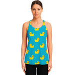 8-Bit Rubber Duck Pattern Print Women's Racerback Tank Top