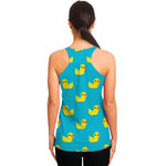 8-Bit Rubber Duck Pattern Print Women's Racerback Tank Top