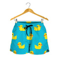 8-Bit Rubber Duck Pattern Print Women's Shorts