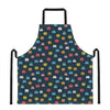 8-Bit Video Game Monsters Pattern Print Apron