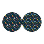 8-Bit Video Game Monsters Pattern Print Car Coasters