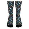 8-Bit Video Game Monsters Pattern Print Crew Socks