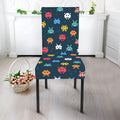 8-Bit Video Game Monsters Pattern Print Dining Chair Slipcover