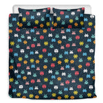 8-Bit Video Game Monsters Pattern Print Duvet Cover Bedding Set