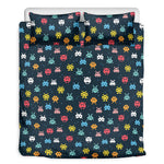 8-Bit Video Game Monsters Pattern Print Duvet Cover Bedding Set