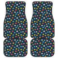8-Bit Video Game Monsters Pattern Print Front and Back Car Floor Mats