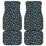 8-Bit Video Game Monsters Pattern Print Front and Back Car Floor Mats