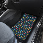 8-Bit Video Game Monsters Pattern Print Front Car Floor Mats