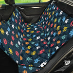 8-Bit Video Game Monsters Pattern Print Pet Car Back Seat Cover