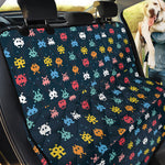 8-Bit Video Game Monsters Pattern Print Pet Car Back Seat Cover