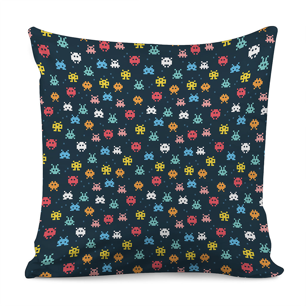 8-Bit Video Game Monsters Pattern Print Pillow Cover