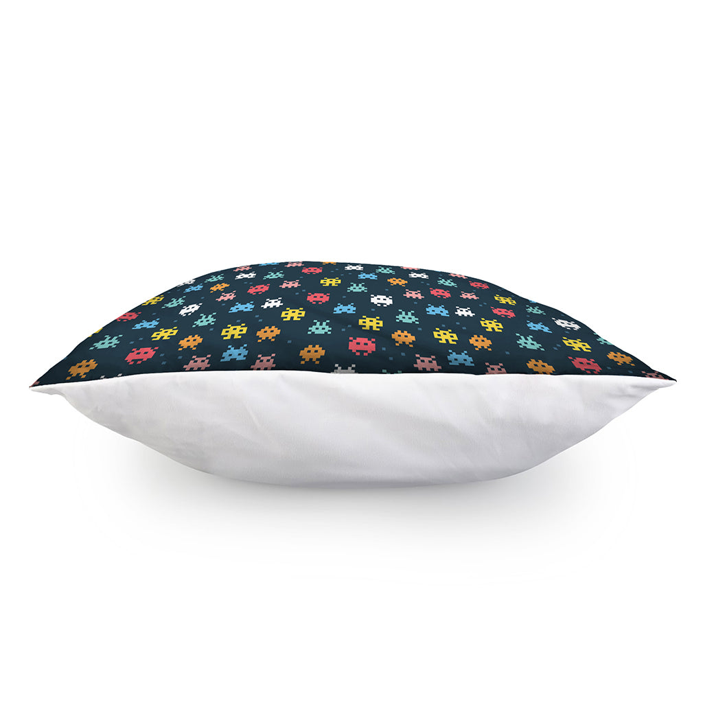 8-Bit Video Game Monsters Pattern Print Pillow Cover