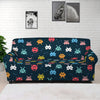 8-Bit Video Game Monsters Pattern Print Sofa Cover