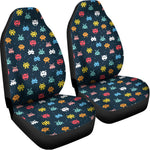 8-Bit Video Game Monsters Pattern Print Universal Fit Car Seat Covers