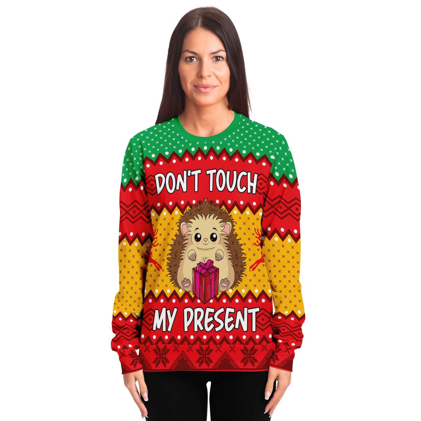 Don't Touch My Present Ugly Christmas Sweater
