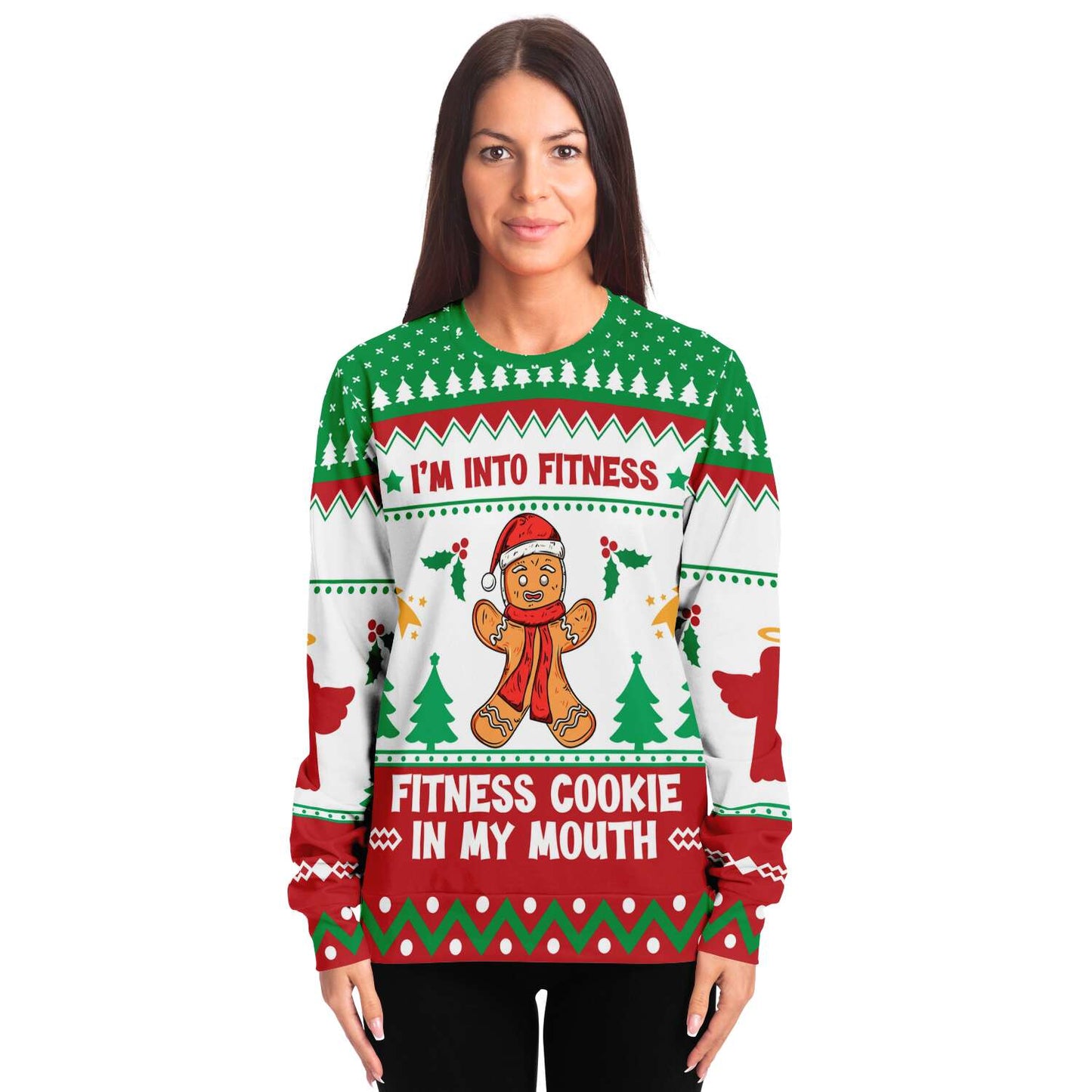 I'm Into Fitness Cookie In My Mouth Ugly Christmas Sweater
