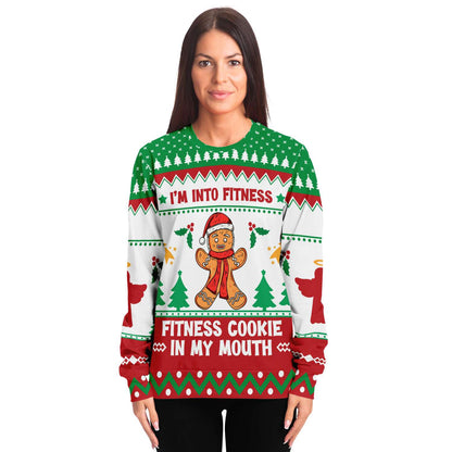 I'm Into Fitness Cookie In My Mouth Ugly Christmas Sweater