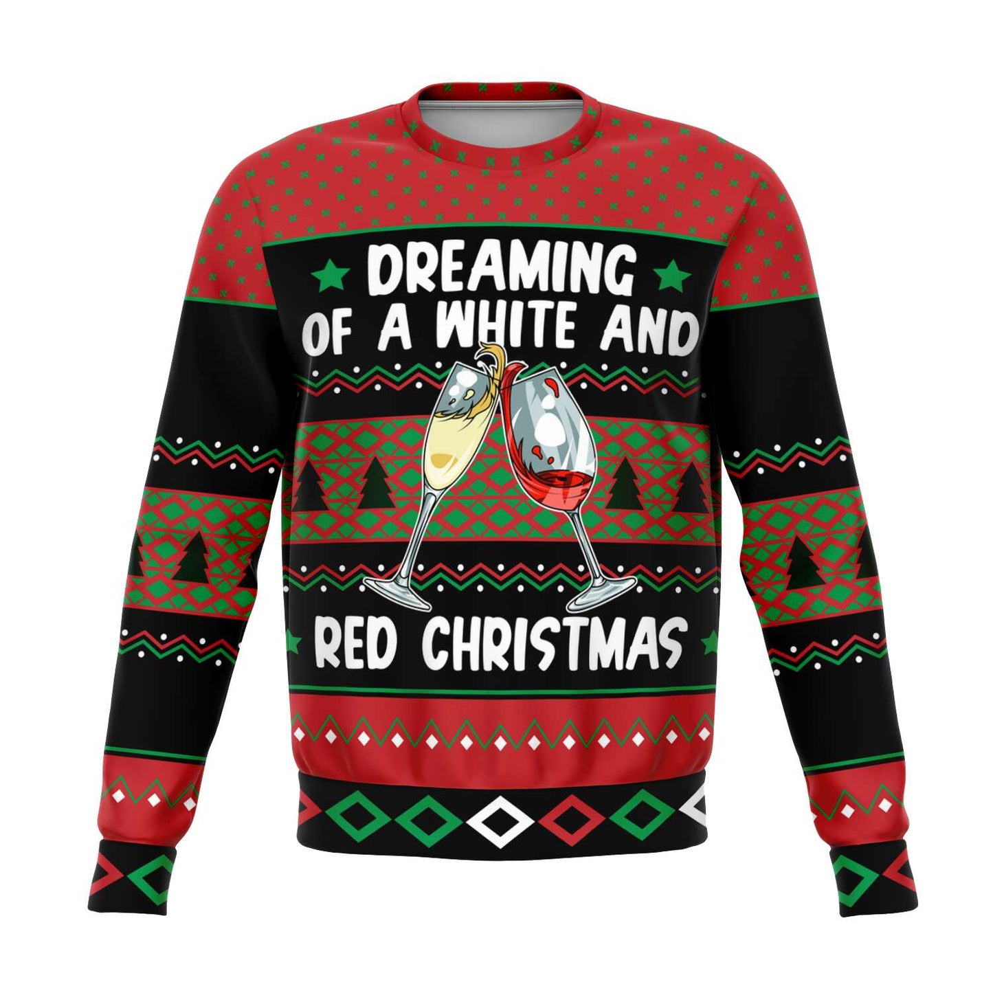 Dreaming Of A White And Red Christmas Ugly Christmas Sweater