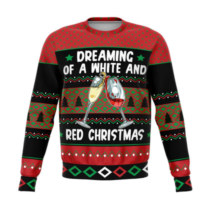 Dreaming Of A White And Red Christmas Ugly Christmas Sweater