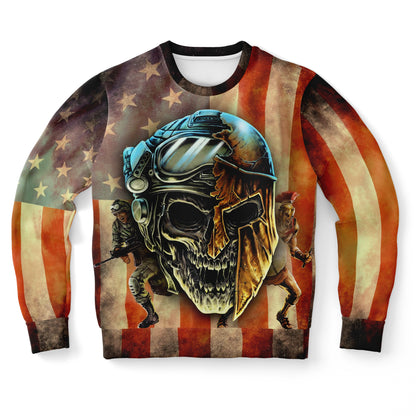 American Spartan Warrior Soldier Crewneck Sweatshirt
